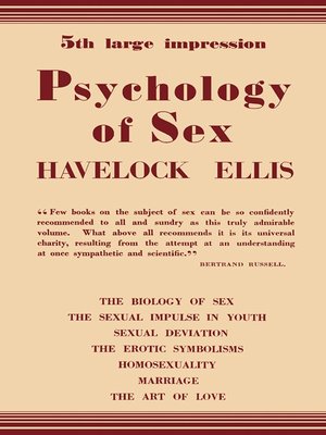 cover image of Psychology of Sex